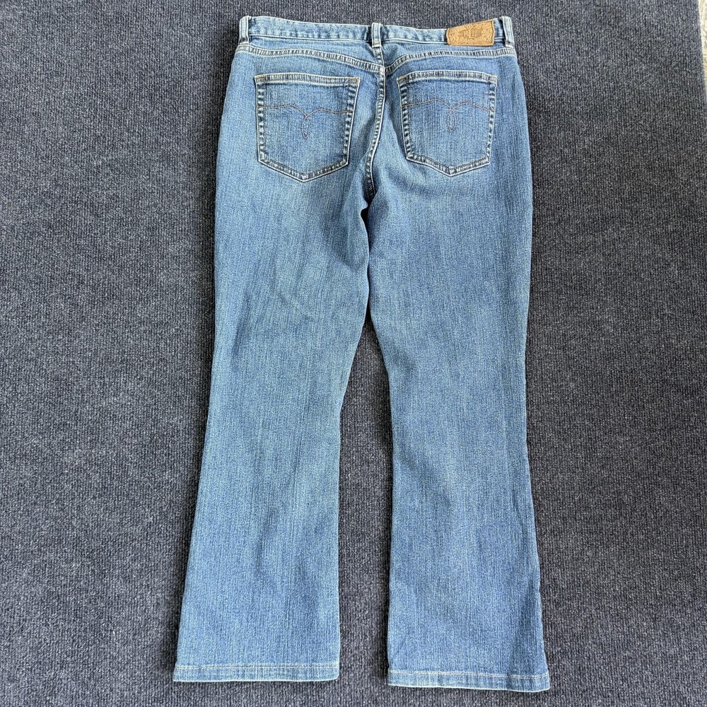 Lauren Jeans Co. Premium Jeans Womens 4 Medium Wash Blue Bootcut Stretch Denim